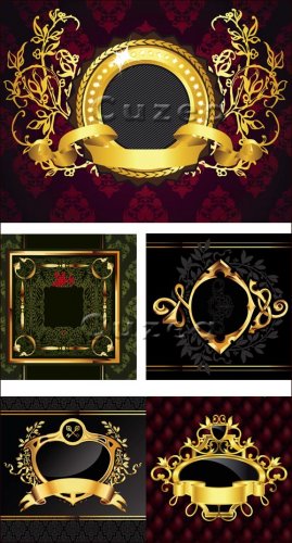     / Vintage gold framework in a vector