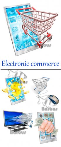 Electronic commerce /   - Vector stock