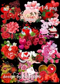  png     - Set of romantic png clusters for Val ...